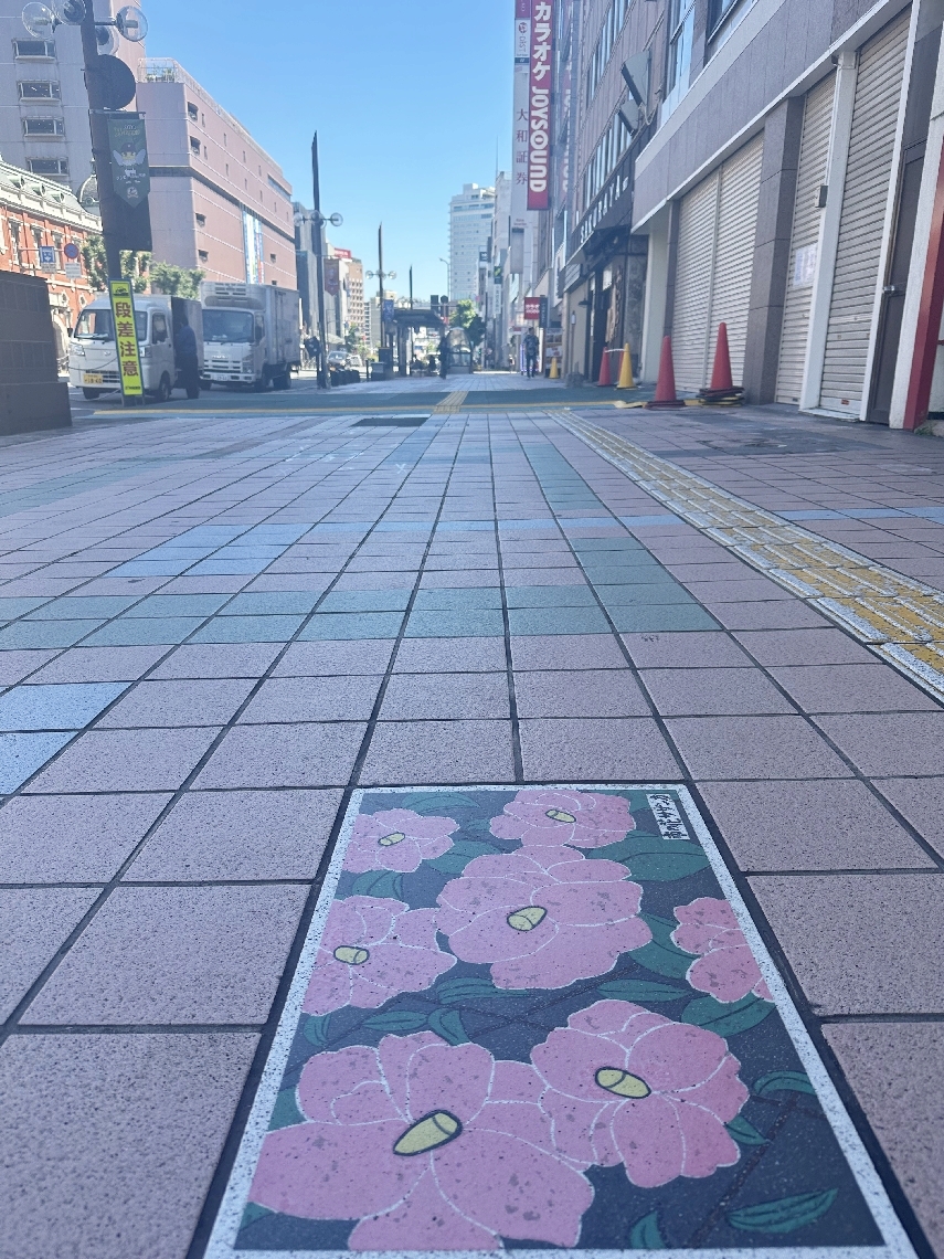 大分市が改修工事を進めている中央通りの歩道