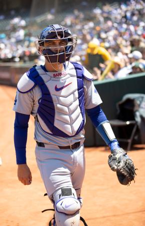 ドジャースのオースティン・バーンズ＝４日、オークランド（ゲッティ＝共同）