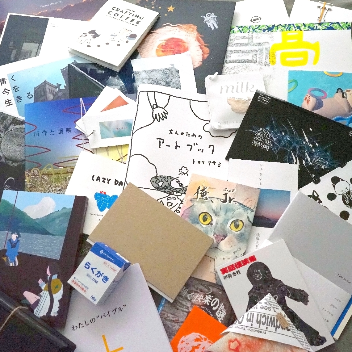 手作り小冊子「ZINE」内容や表現方法、紙質や形状も多種多様