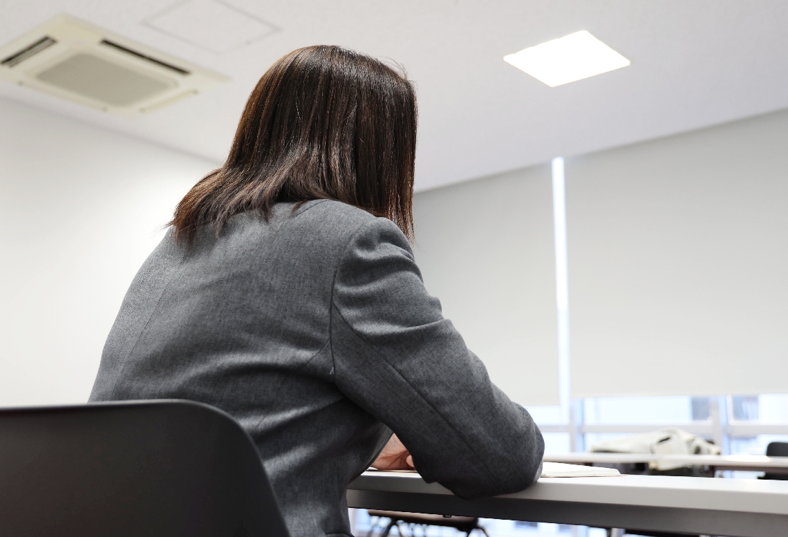 思いを語る長文恵さん＝４日、大分市