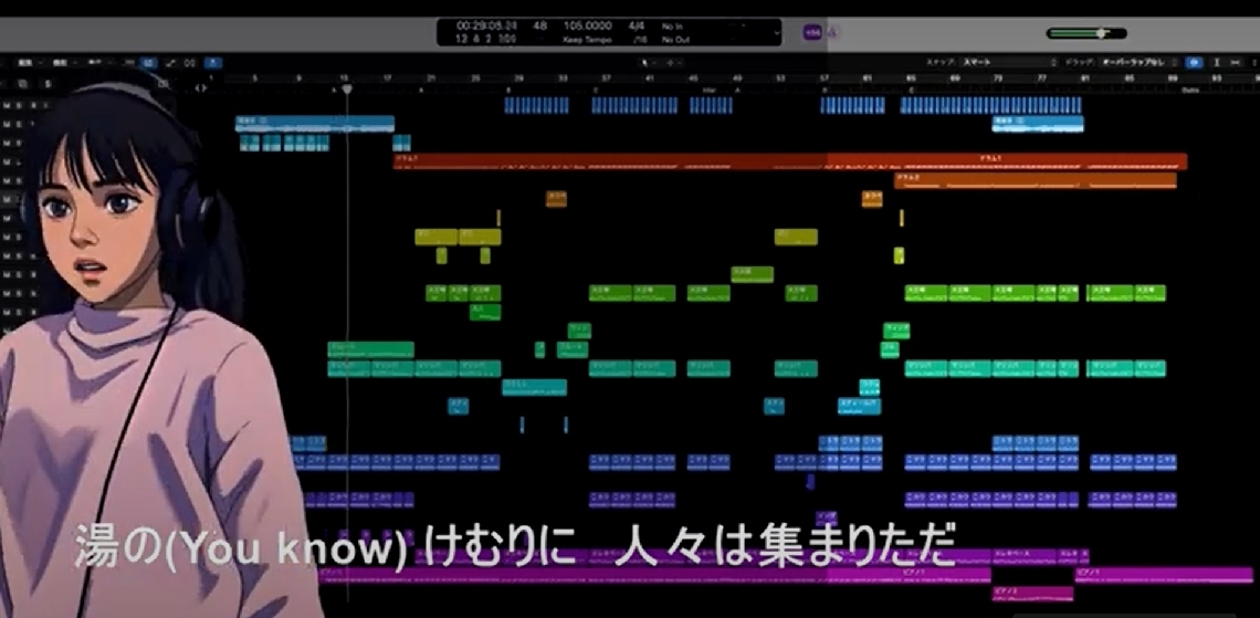 ユーチューブで公開されている「ｂｏｏｎ！」ミュージックビデオの一場面