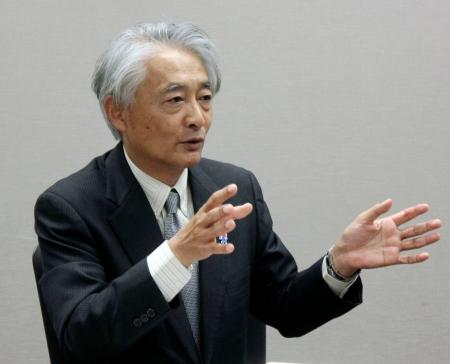 インタビューに答えるＮＴＴ西日本の北村亮太社長