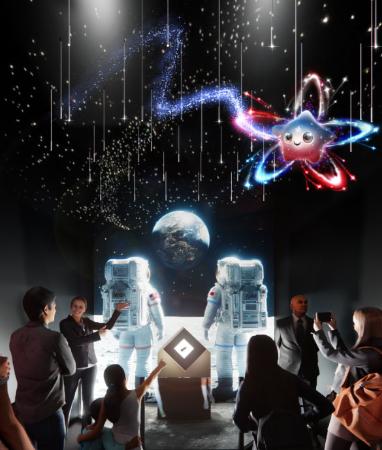 「月の石」が展示される米国館の宇宙コーナーのイメージ（米国パビリオン提供）