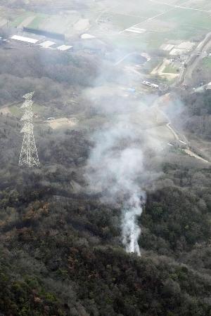３月、岡山市南区と岡山県玉野市にまたがる山林で起きた火災