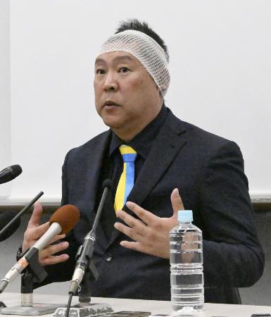 立花孝志氏＝３月、岸和田市
