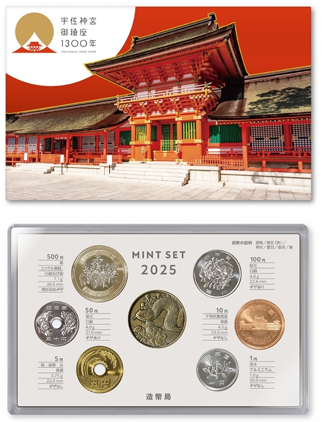 八幡総本宮 宇佐神宮 宇佐神宮御鎮座1300年記念貨幣セット 新品 三大八幡宮 宇佐神宮御鎮座1300年記念の貨幣セット再販売へ 千セット市内