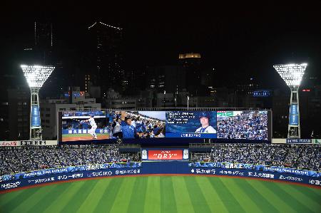 ＤｅＮＡが発表した、横浜スタジアムのメインスコアボード改修後のイメージ