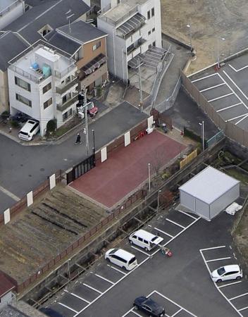 京都アニメーション第１スタジオ跡地＝２０２４年１月、京都市伏見区