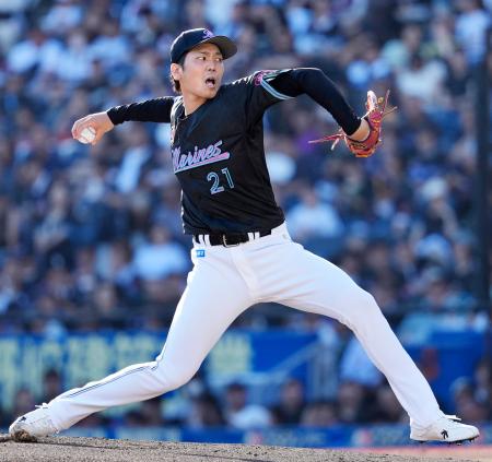 オリックス戦に先発したロッテ・石川柊＝ＺＯＺＯマリン