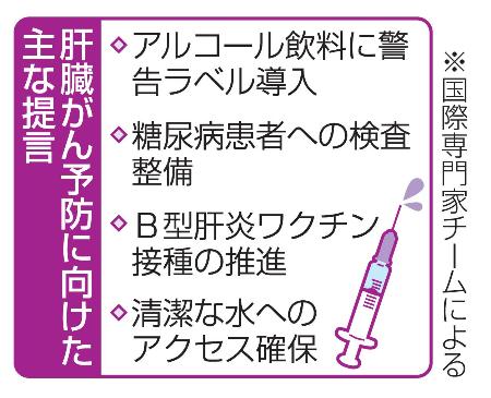 肝臓がん予防に向けた主な提言