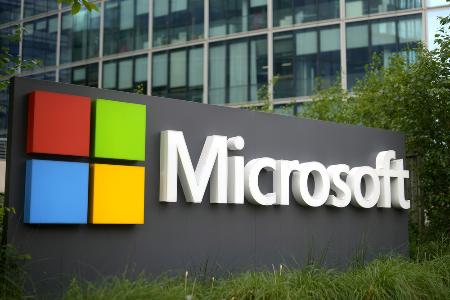 米マイクロソフトのロゴ（ＡＰ＝共同）