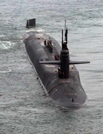 米海軍のオハイオ級巡航ミサイル原子力潜水艦（聯合＝共同）