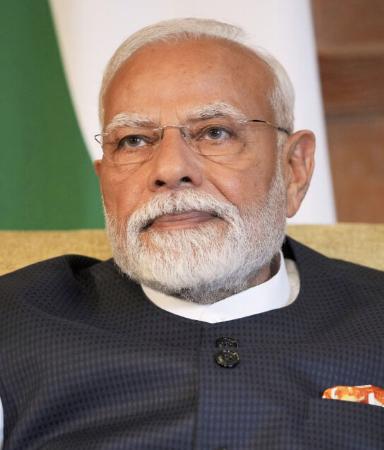 インドのモディ首相（ゲッティ＝共同）