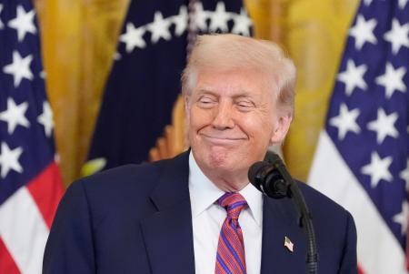トランプ大統領＝７月、ワシントン（ＡＰ＝共同）