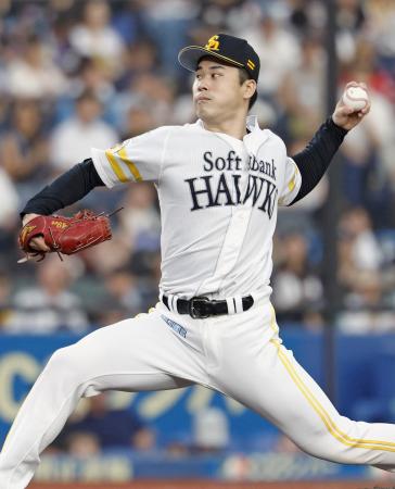 ロッテ戦に先発したソフトバンク・松本晴＝ＺＯＺＯマリン