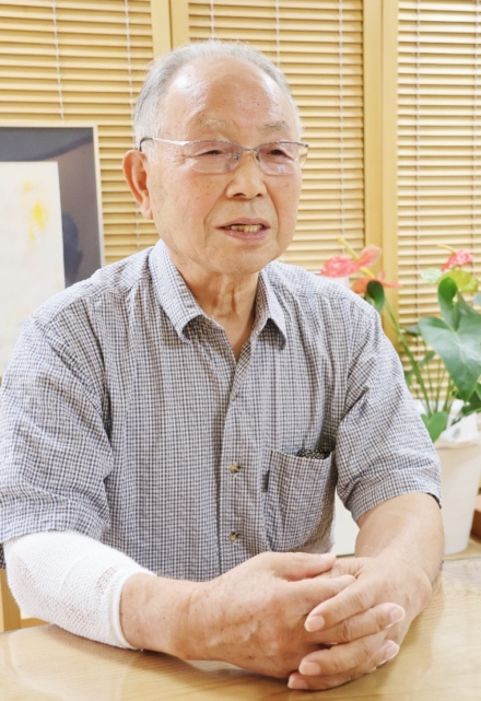 別府光の園理事長の高松右門さん＝８日、別府市