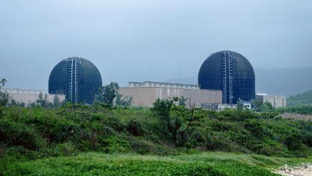 台湾南部・屏東県の台湾電力第３原発＝３日（共同）