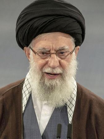 イランの最高指導者ハメネイ師（ゲッティ＝共同）