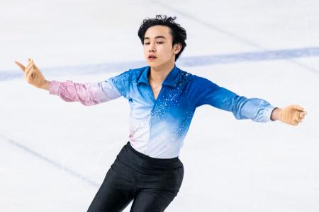 男子ＳＰで演技する高橋星名＝アンカラ（ＩＳＵ提供・ゲッティ＝共同）