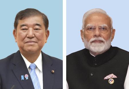 石破茂首相、インドのモディ首相