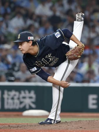４回に登板し２勝目を挙げたオリックス・横山楓＝ベルーナドーム