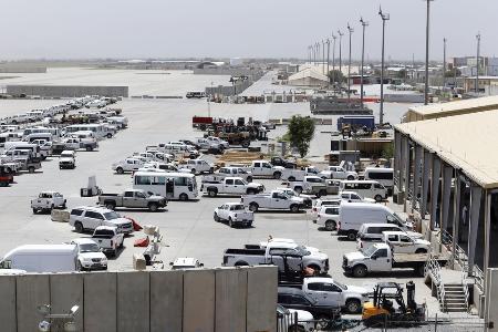 アフガニスタン駐留米軍の最大拠点だったバグラム空軍基地＝２０２１年７月
