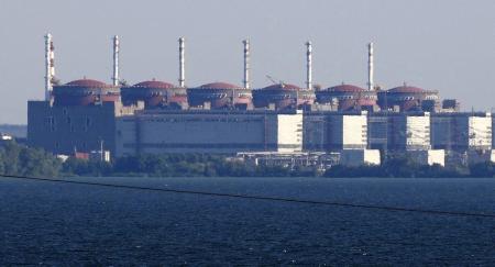 ウクライナ南部のザポリージャ原発＝２０２１年