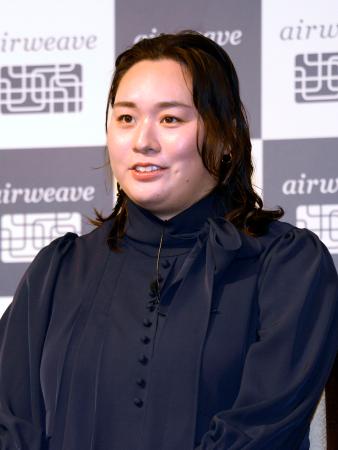 イベントに参加した陸上女子やり投げの北口榛花＝２日、東京都内
