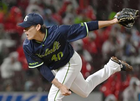 広島戦に先発したヤクルト・高梨＝マツダ