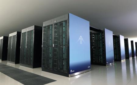 スーパーコンピューター「富岳」＝２０２１年３月、神戸市の理化学研究所計算科学研究センター