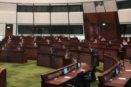 ９月に開かれた香港の立法会（共同）