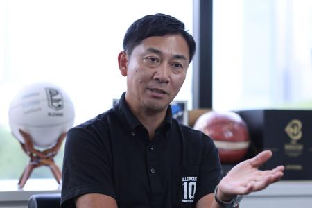 バスケットボールＢリーグチェアマンの島田慎二さん