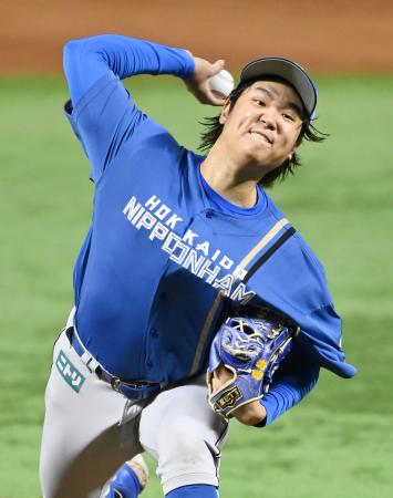 ソフトバンクとのＣＳファイナルステージ第５戦に先発した日本ハム・古林睿煬＝みずほペイペイドーム