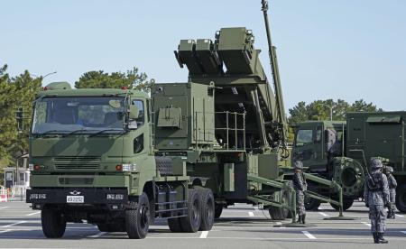 航空自衛隊のＰＡＣ３＝２０２４年２月、福岡市