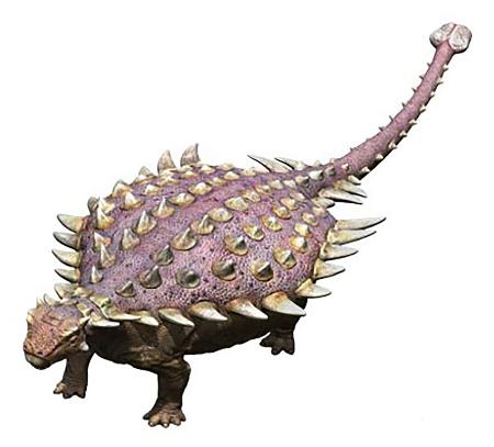 よろい竜のイメージ図（長崎市恐竜博物館、福井県立恐竜博物館提供、作画・月本佳代美）