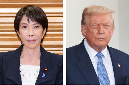 高市早苗首相、トランプ米大統領（ロイター＝共同）
