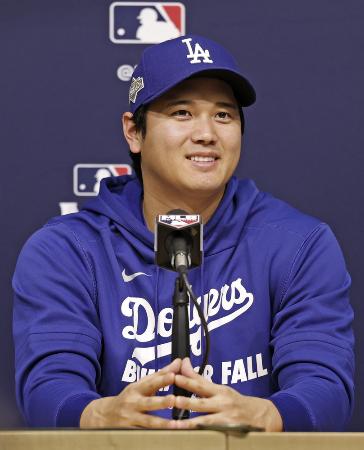ドジャース・大谷＝１５日、ロサンゼルス