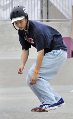 ストリート女子予選を首位通過した松本雪聖＝ライブドア・アーバンスポーツパーク