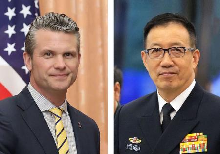 ヘグセス米国防長官、中国の董軍国防相