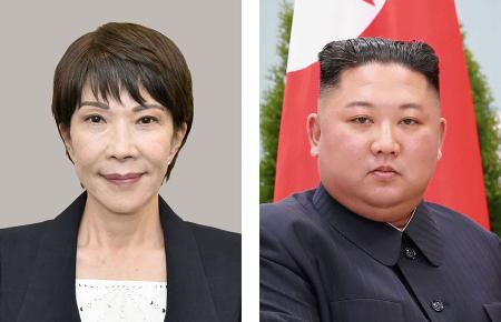 高市早苗首相、北朝鮮の金正恩朝鮮労働党総書記（朝鮮通信＝共同）