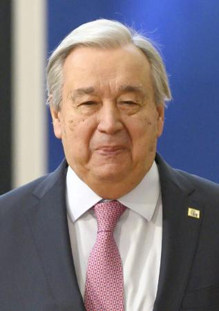 国連のグテレス事務総長（ゲッティ＝共同）