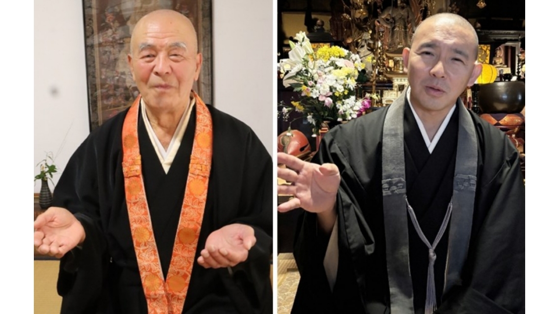 【写真左】天台宗九州東教区宗務所長の秋吉文隆さん＝国東市の文殊仙寺　【写真右】高野山真言宗大分宗務支所長の浅井龍翔さん＝大分市の福寿院