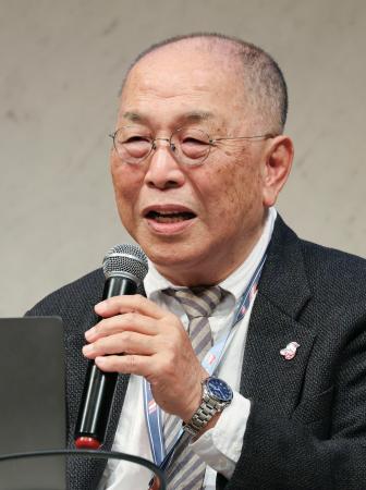 警察庁のイベントで講演する清家政明さん＝２８日午後、東京都渋谷区