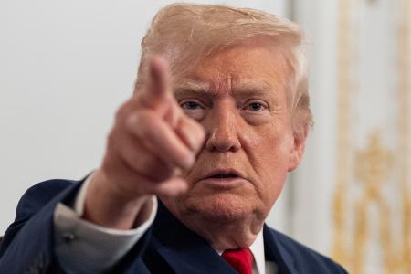 トランプ米大統領＝２７日（ＡＰ＝共同）