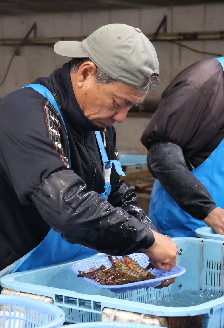 出荷作業に追われる作業員