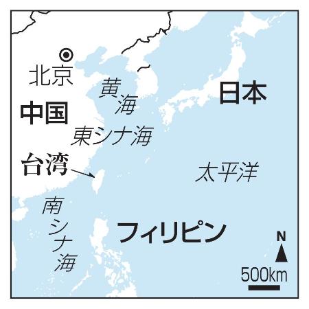 日本、中国、台湾周辺海域