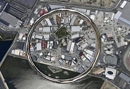 万博会場の大屋根リング＝大阪市此花区の夢洲