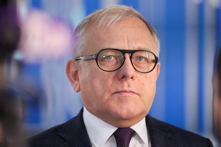 ロシアのマツェゴラ駐北朝鮮大使＝２０２３年９月（タス＝共同）