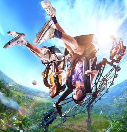 ジャングリア沖縄の新アトラクション「やんばるトルネード」のイメージ画像（ジャパンエンターテイメント提供）