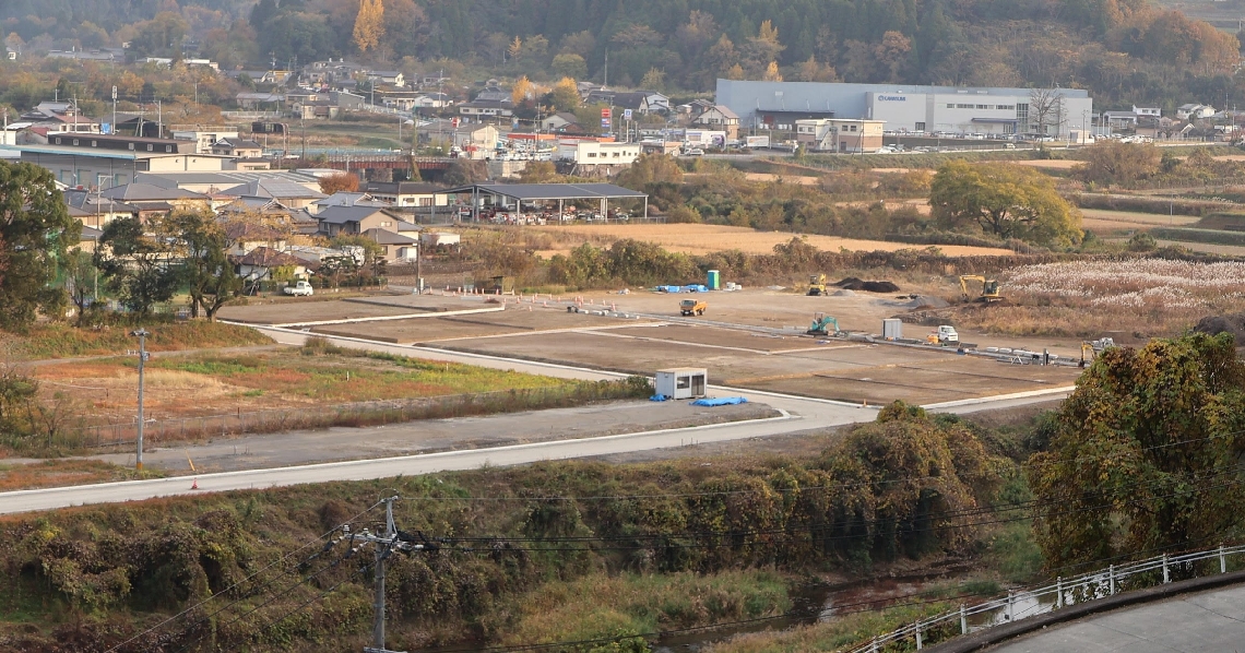 造成中の定住促進住宅用地＝臼杵市野津町吉田